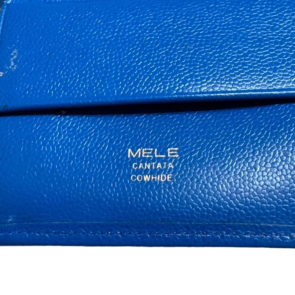 Vintage MELE Blue Women’s Cantata Cowhide Wallet MINTY RARE